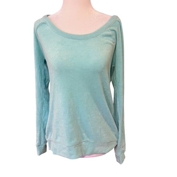 NWT Chaser‎ pullover crewneck lightweight sweater size small in turquoise - Picture 1 of 8